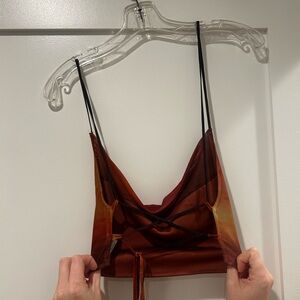 Motel Rocks Cropped Tie Back Tank